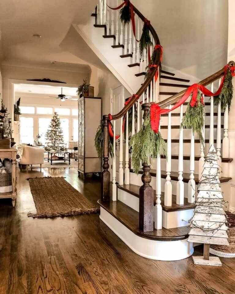 Rustic Staircase Garland