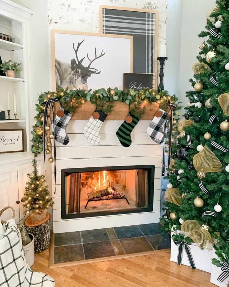 Shiplap Fireplace Mantel