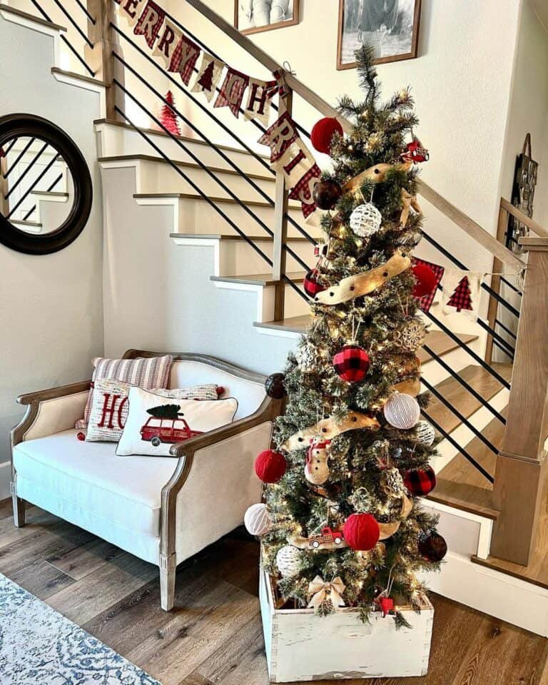 Staircase Christmas Display