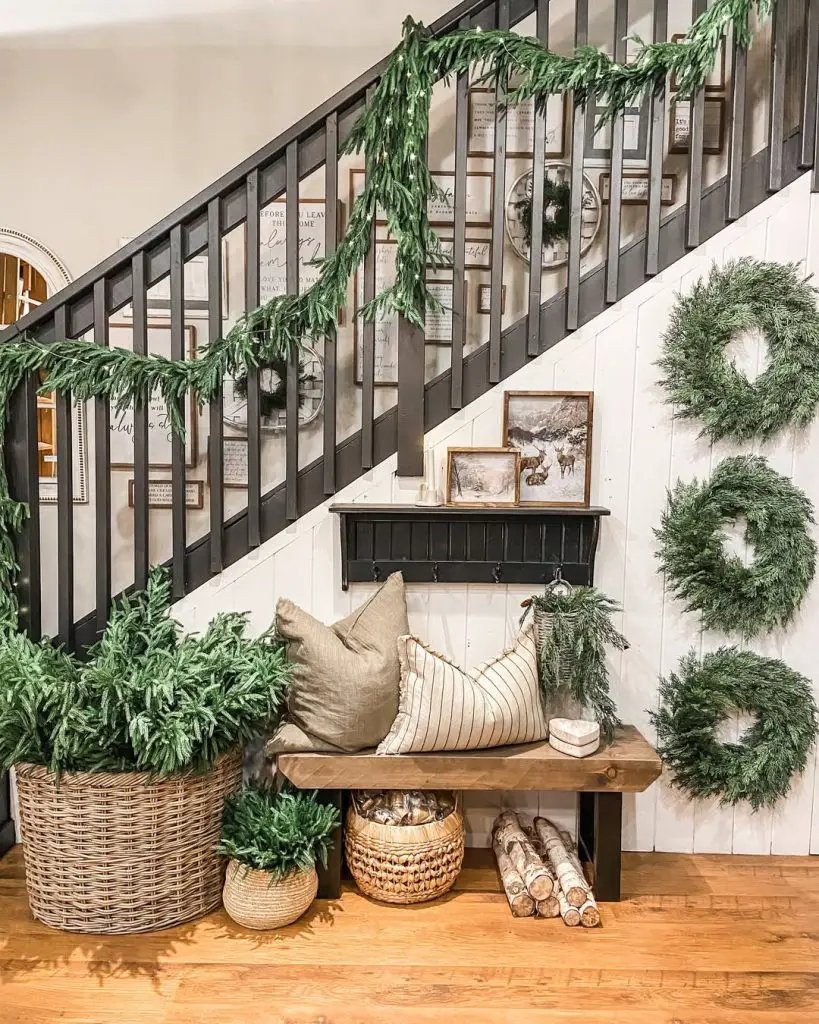 Stairway Wreath Display