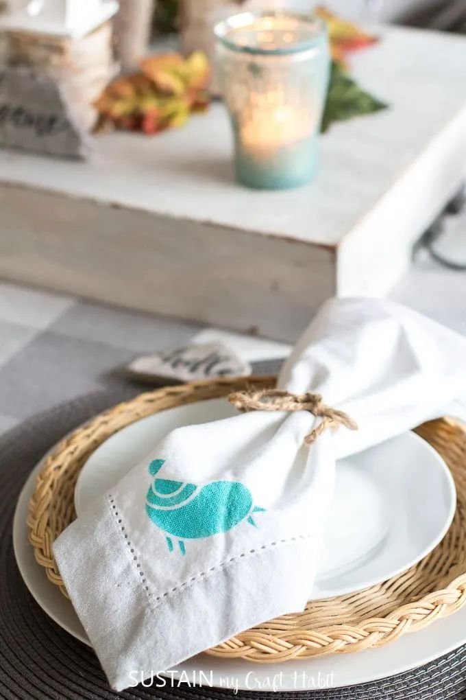 Stenciled Napkins