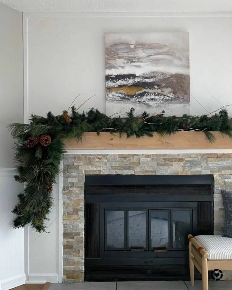 Stone Fireplace Mantel