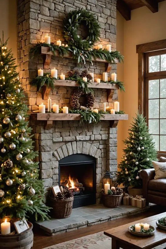 Stone Shelf Candles