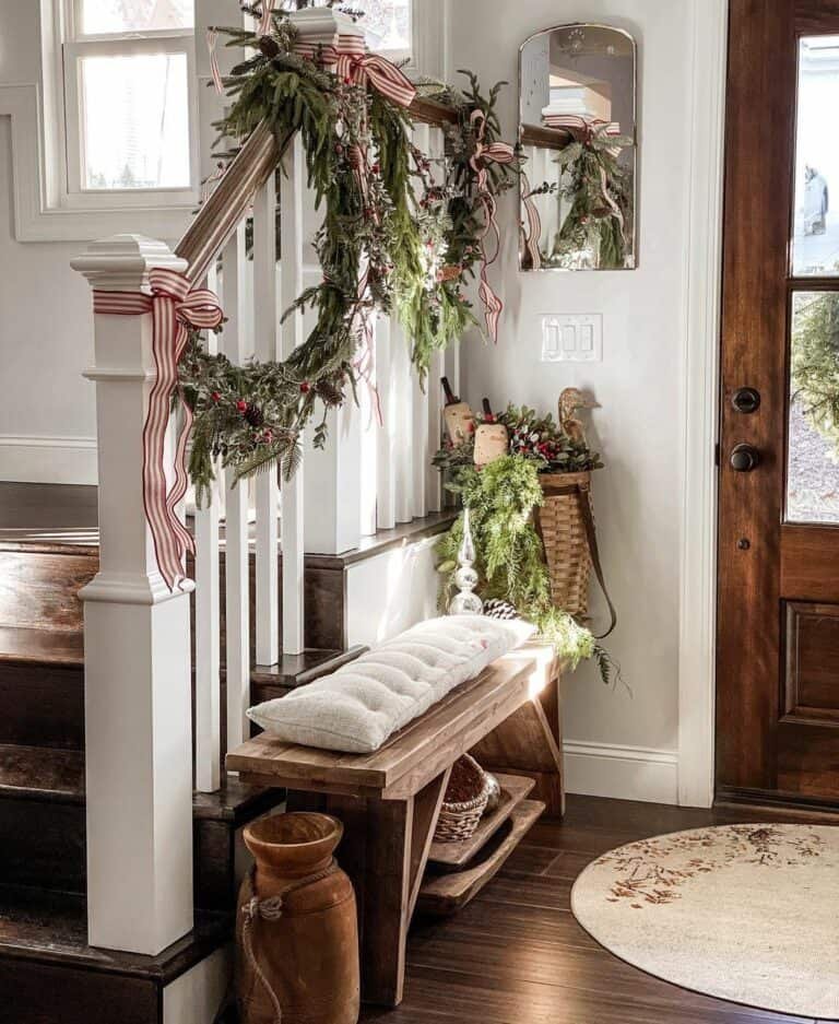 Striped Bow Garland