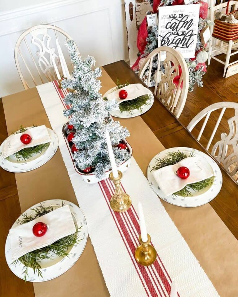 Striped Christmas Runner