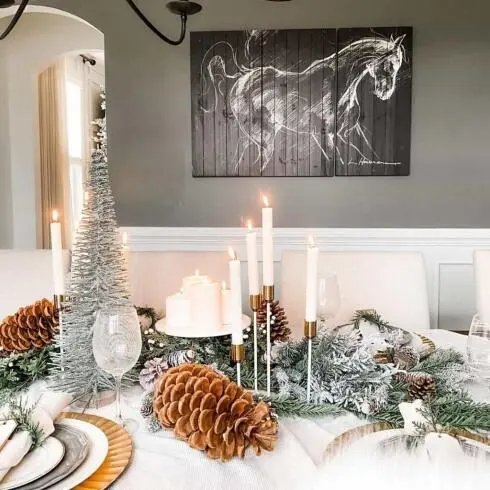 Sugar Pine Cone Tablescape