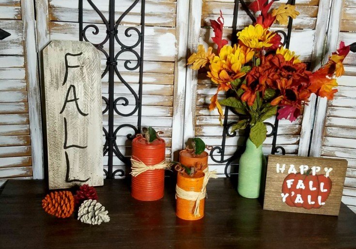 Tin Can Pumpkins