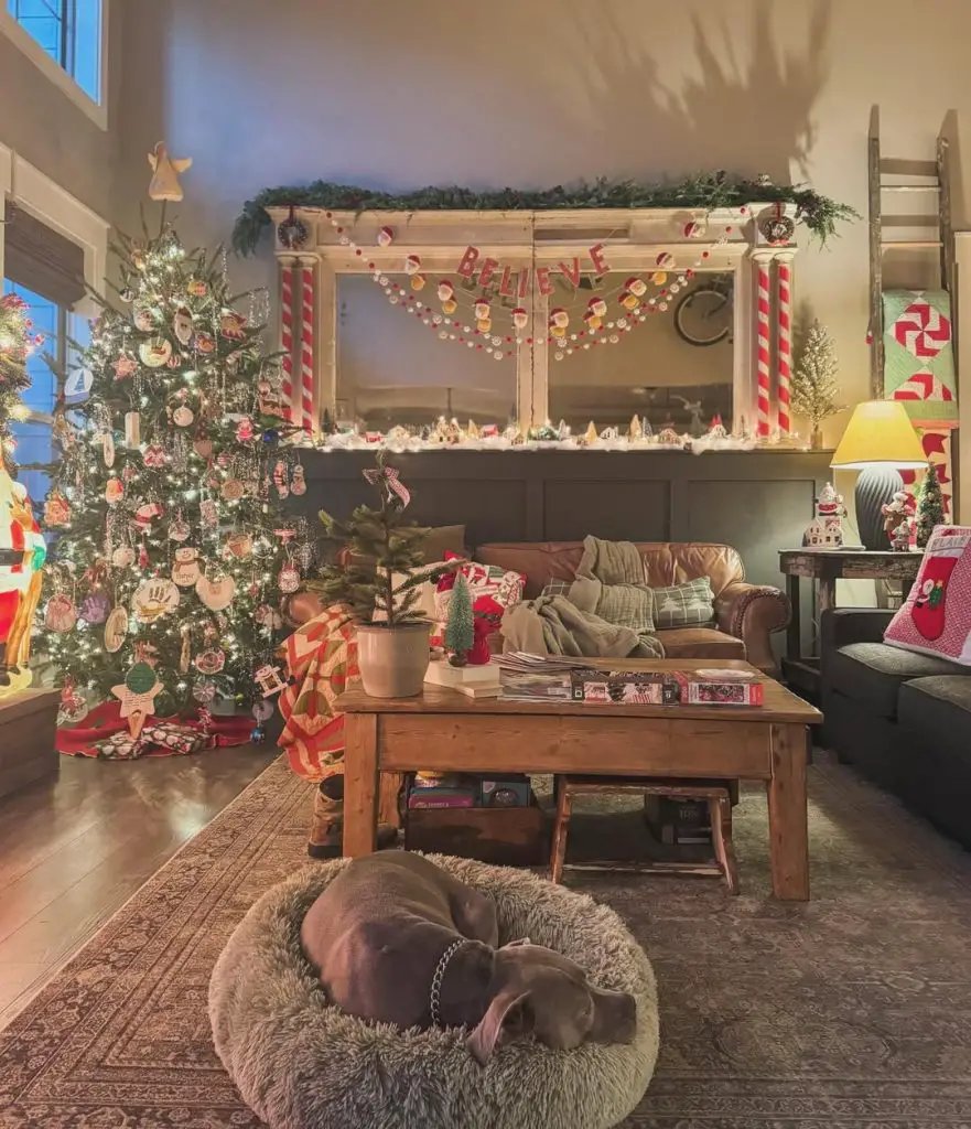 Vintage Christmas Living Room