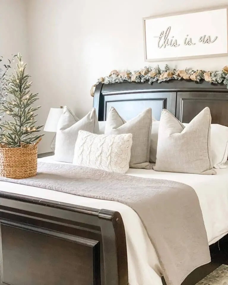 White Bedspread Potted Tree