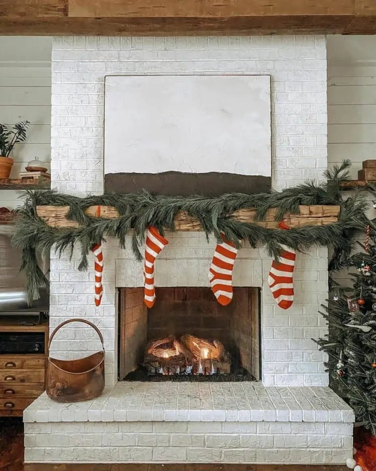 White Brick Candy Stockings
