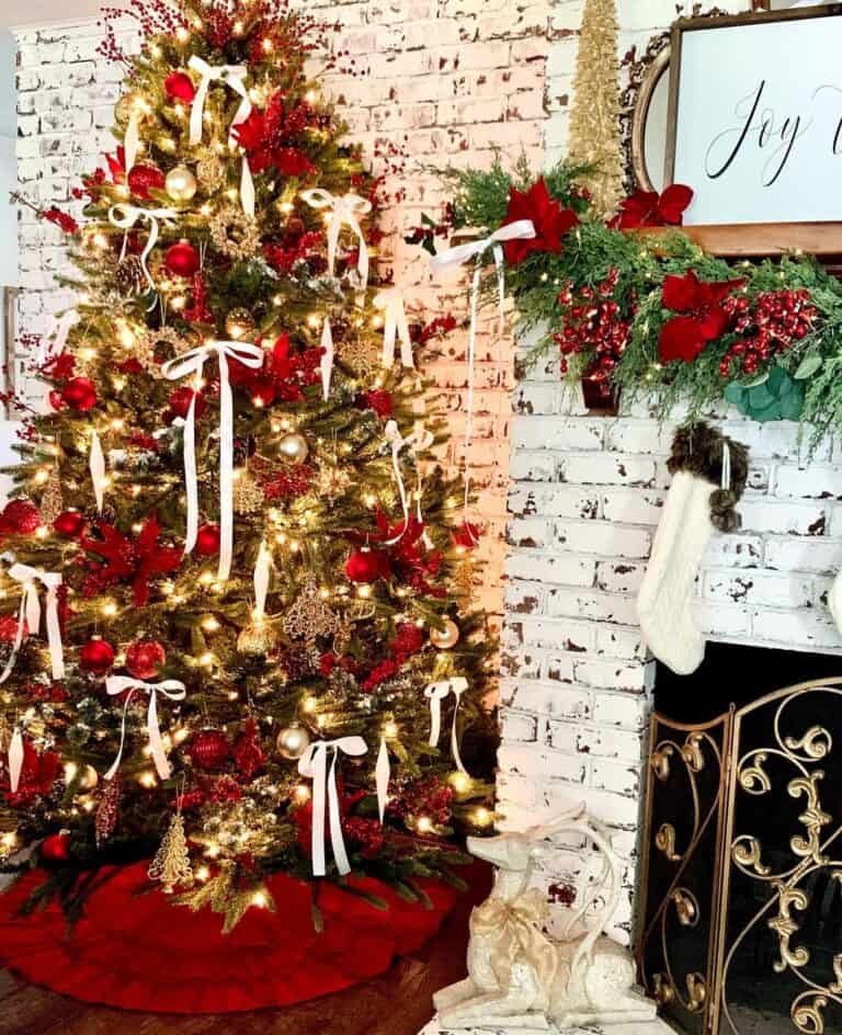 White Brick Fireplace
