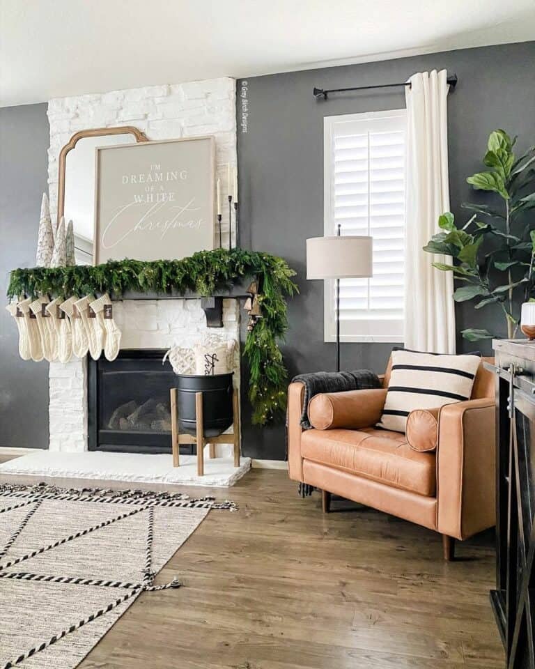 White Brick Fireplace