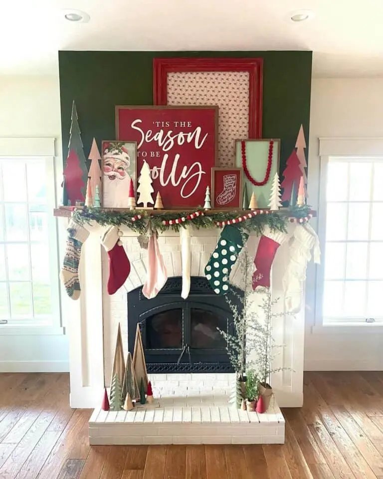 White Brick Mantel