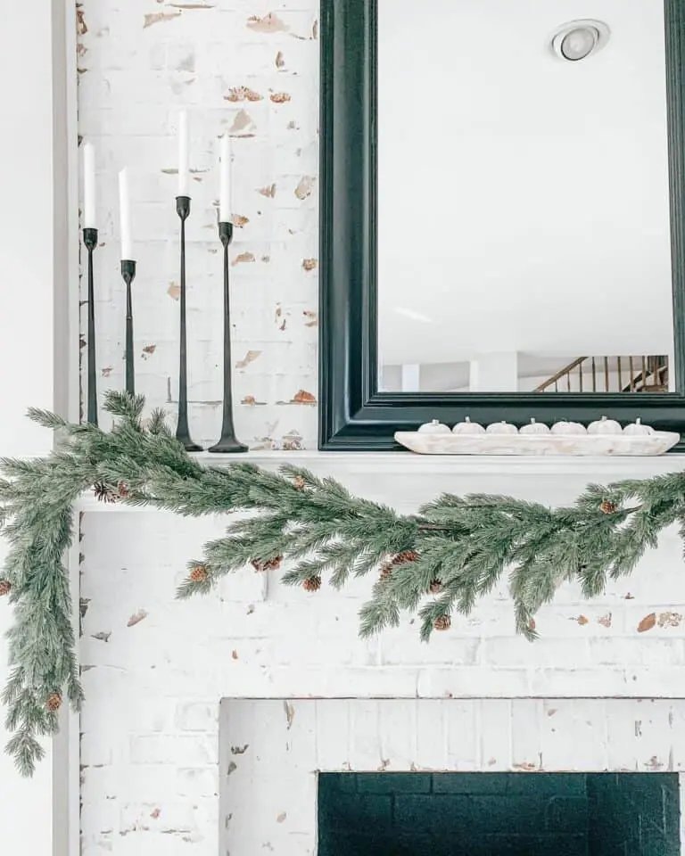 White Brick Mantel
