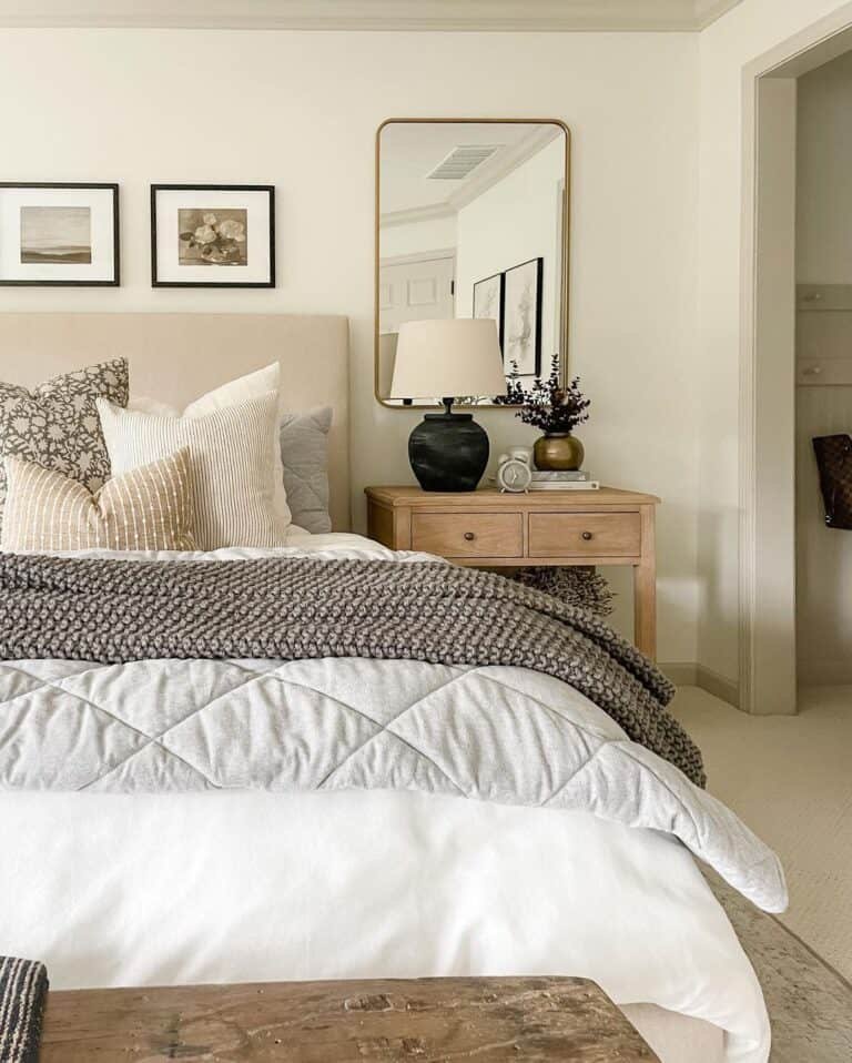 White Brown Bedding