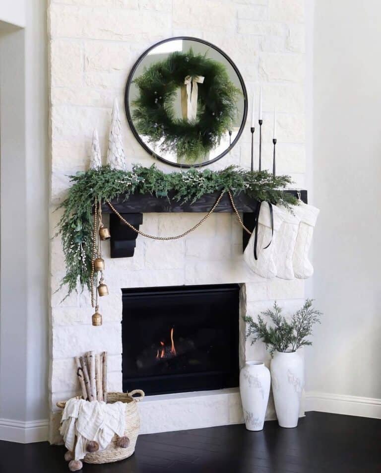 White Cable Stockings