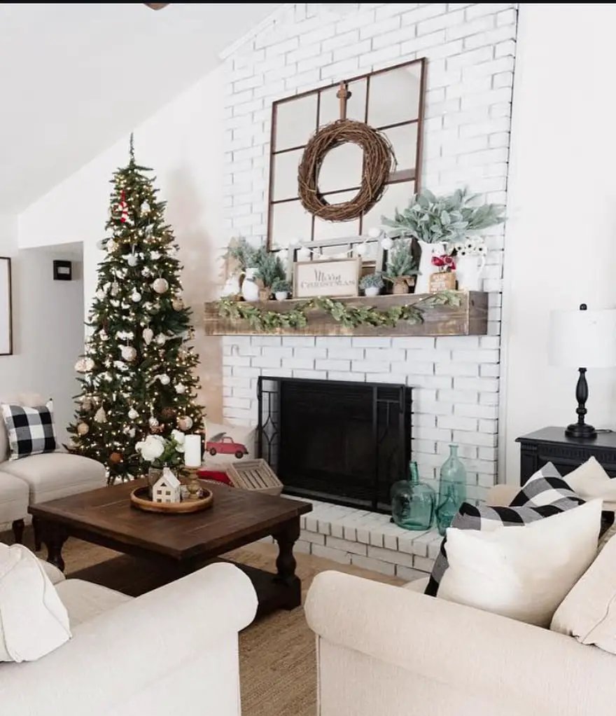 White Christmas Fireplace