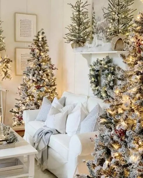 White Christmas Trees