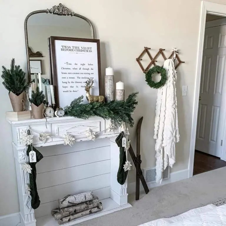 White Farmhouse Mantel
