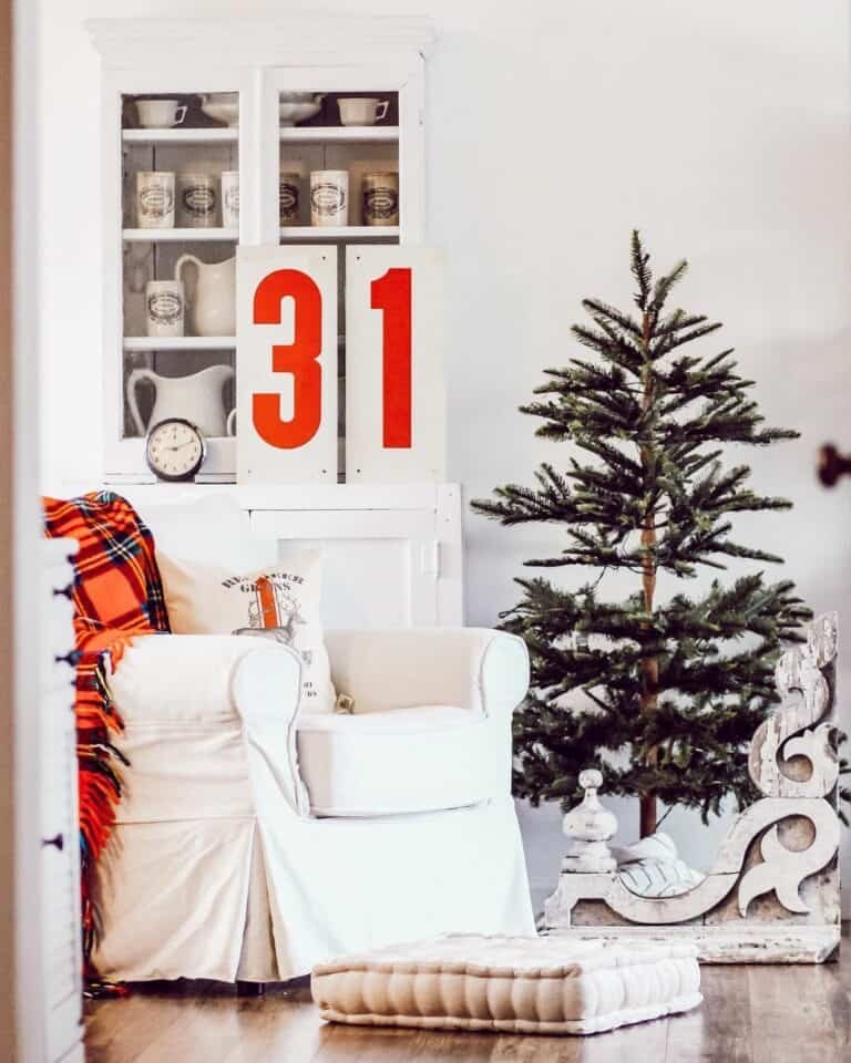 White Farmhouse Winter