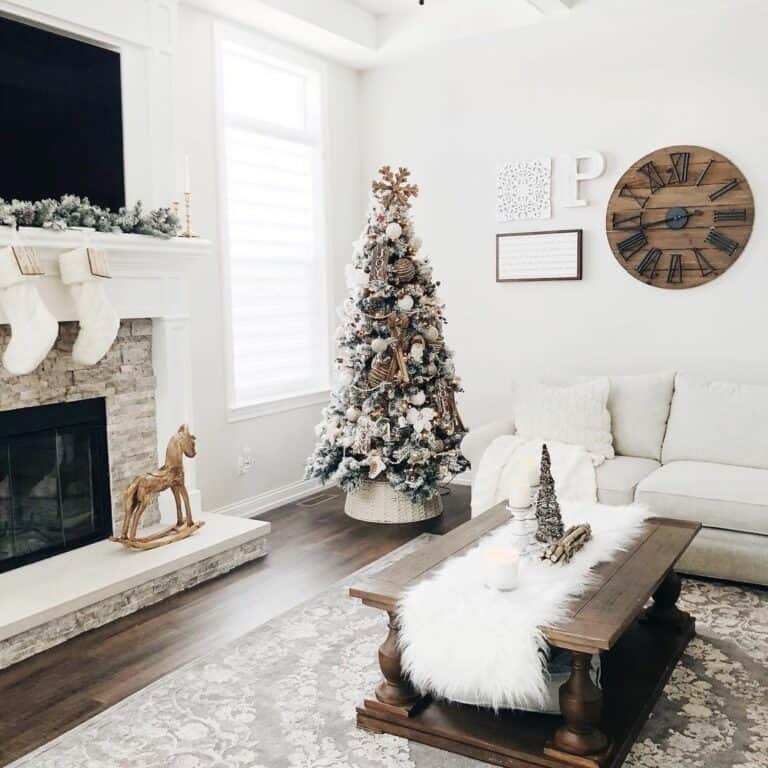 White Faux Fur Runner