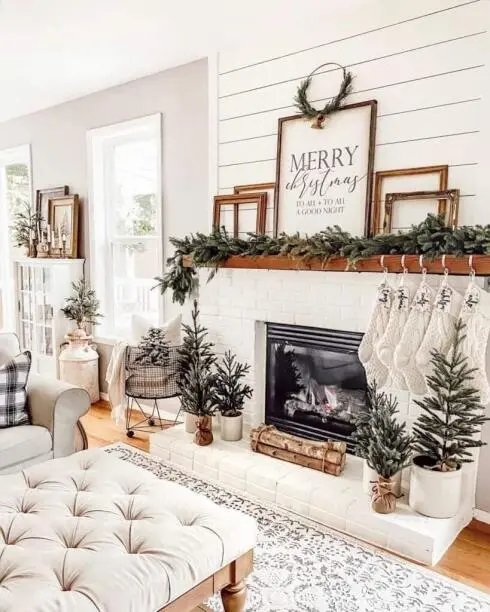 White Fireplace Contrast