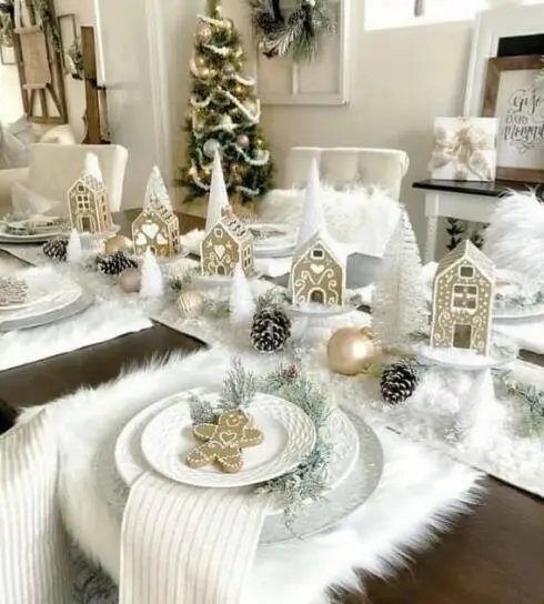 White Gingerbread Tablescape