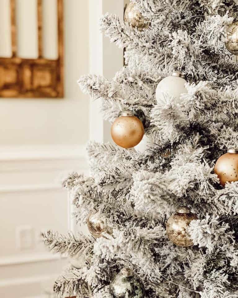 White Gold Tree Ornaments