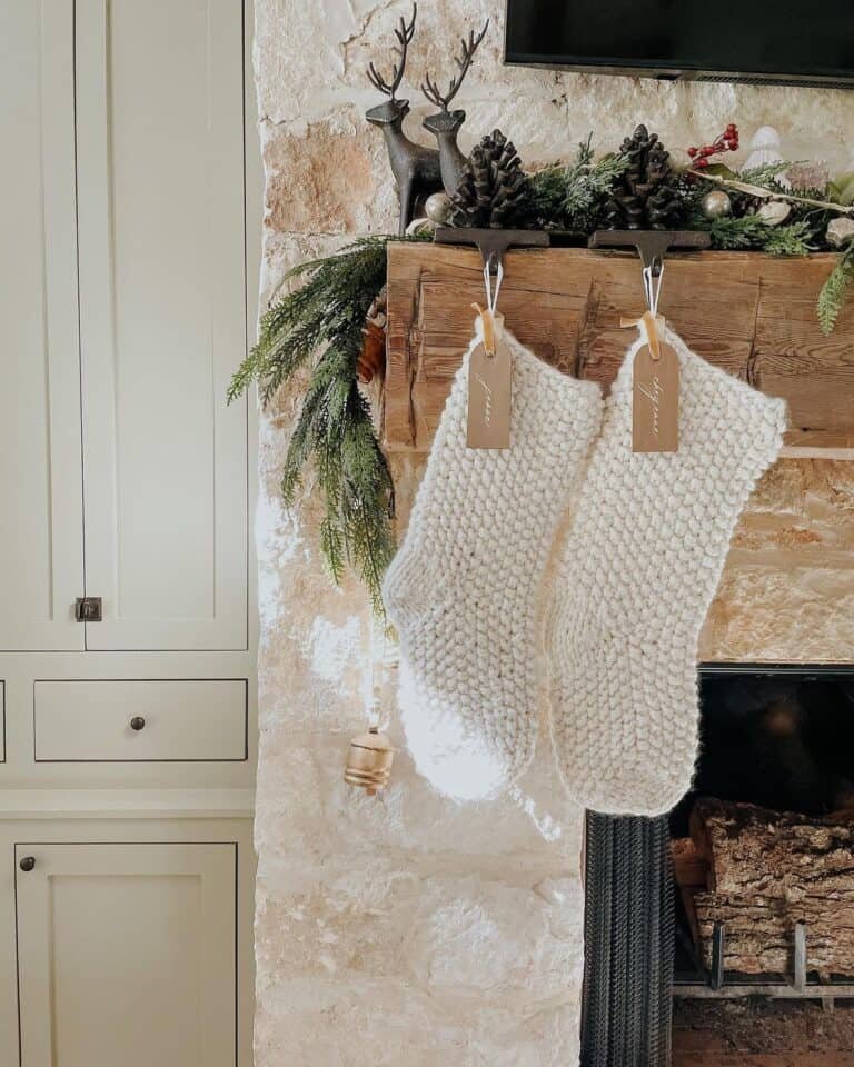 White Knit Stockings