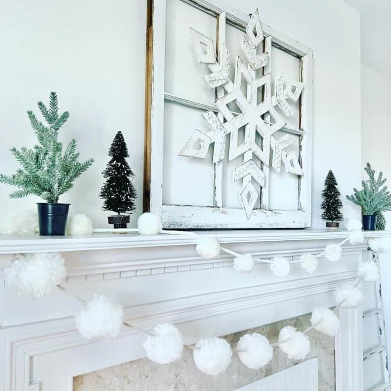 White Mantel Accents