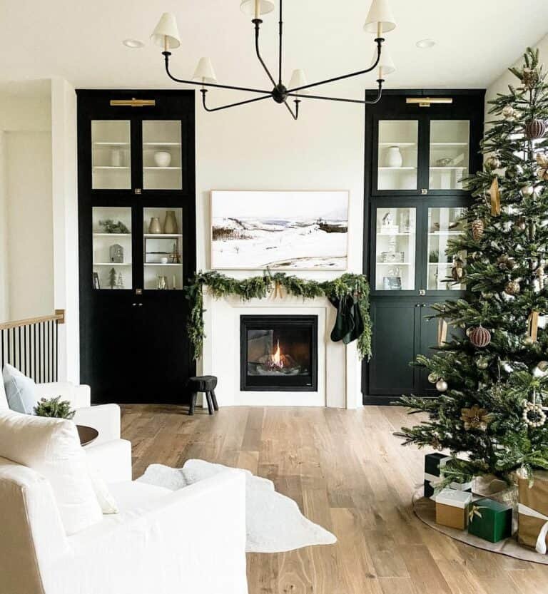 White Mantel Display