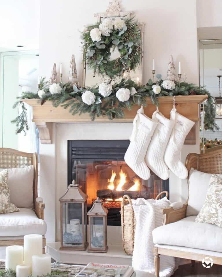 White Mantel Display