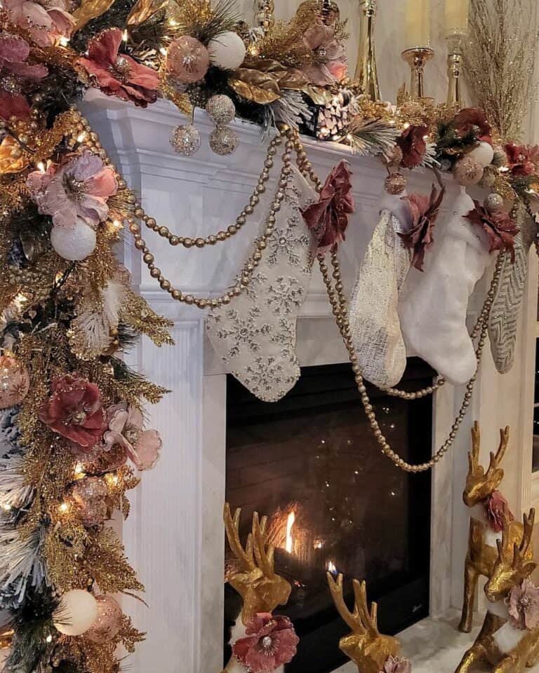 White Mantel Garland