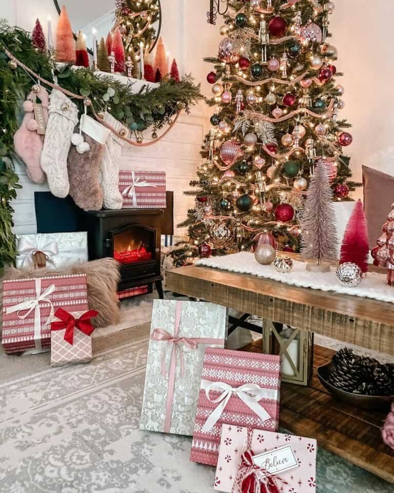 White Mantle Display