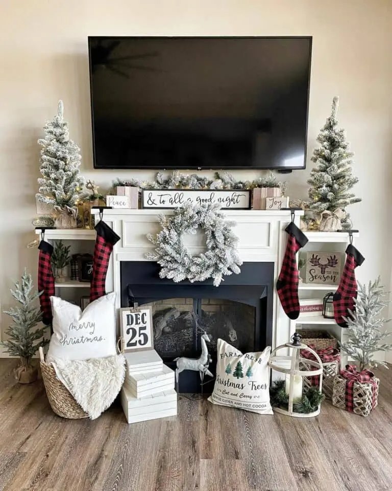 White Mantle Winter Display