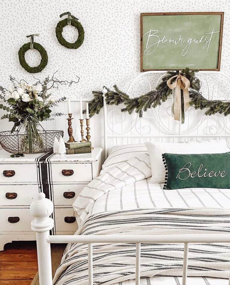 White Metal Bedroom