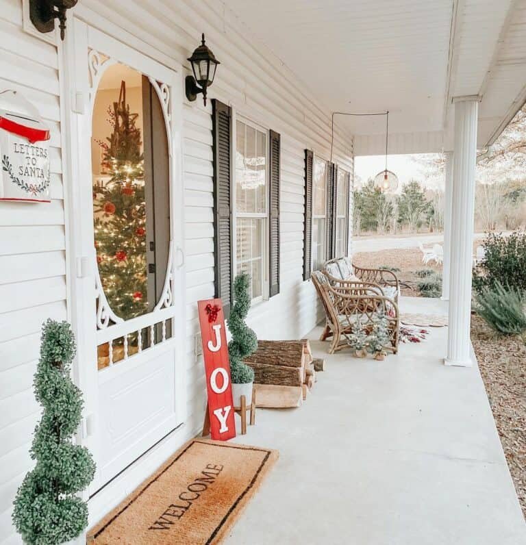 White Santa Mailbox