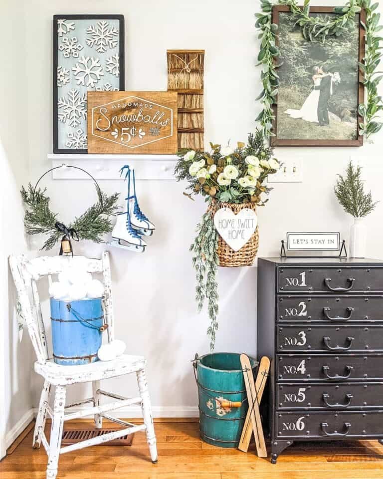 White Shelf Display