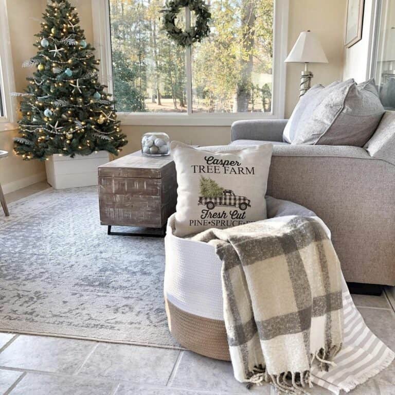 White Shiplap Tree Box