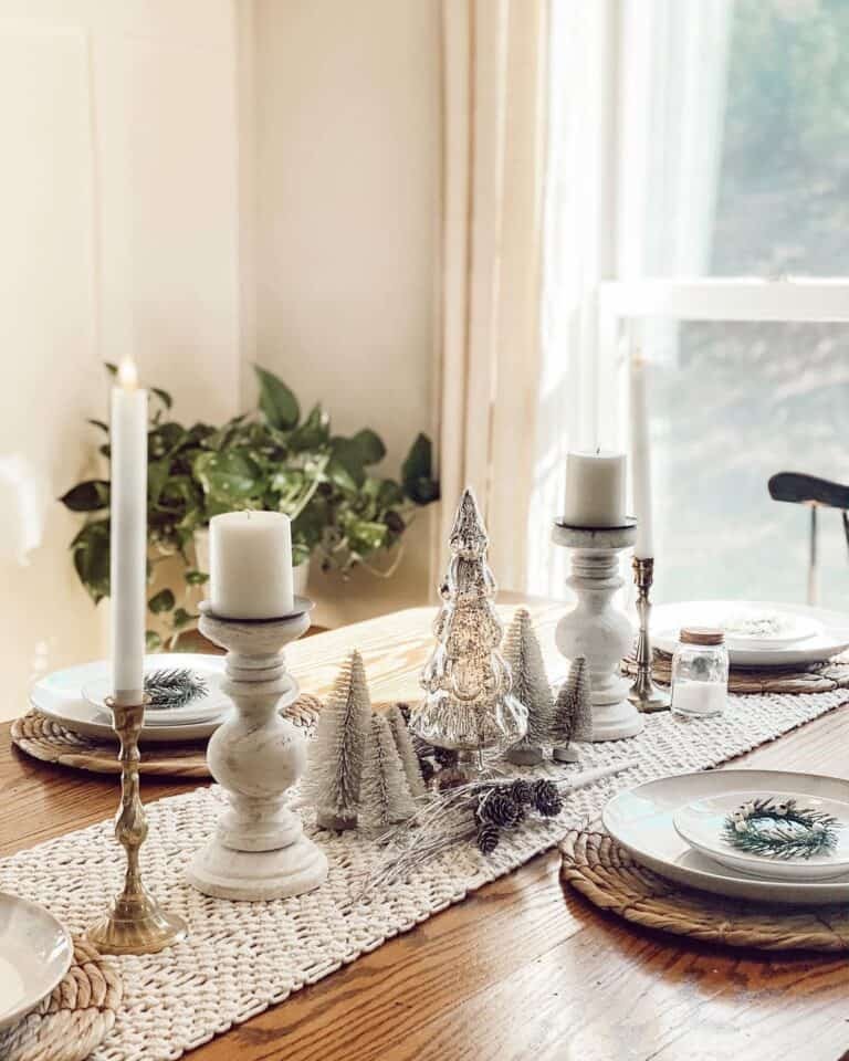 White Silver Centerpiece