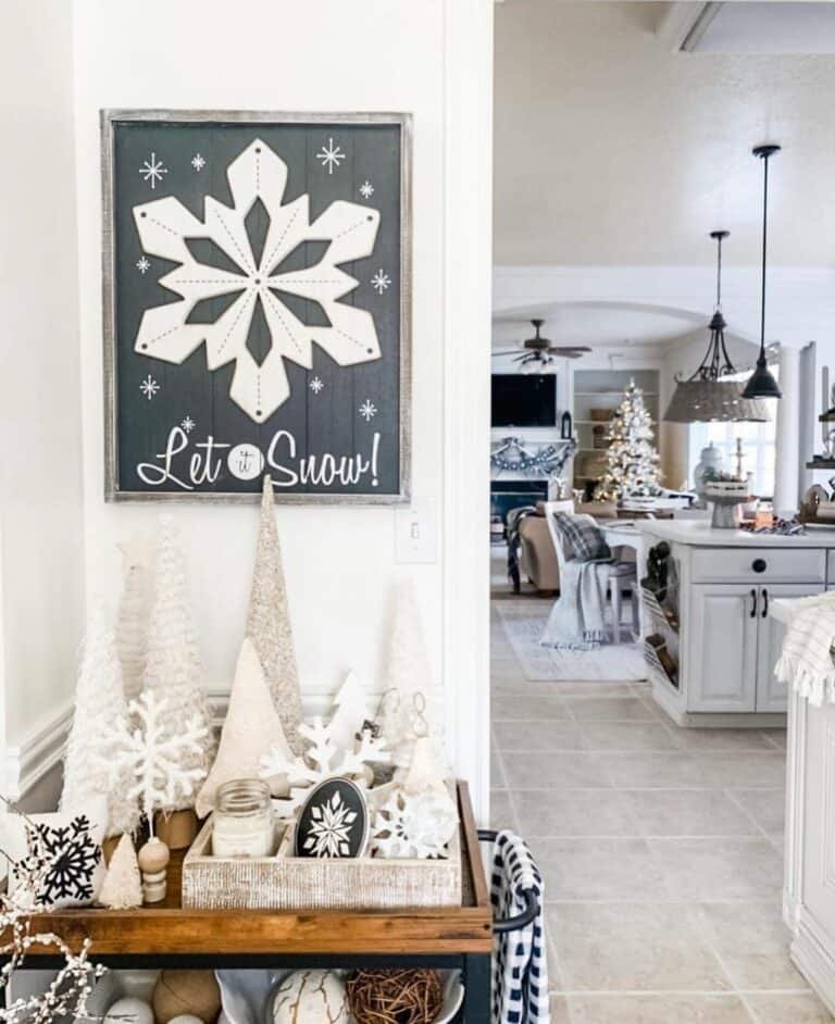 White Snowflake Display
