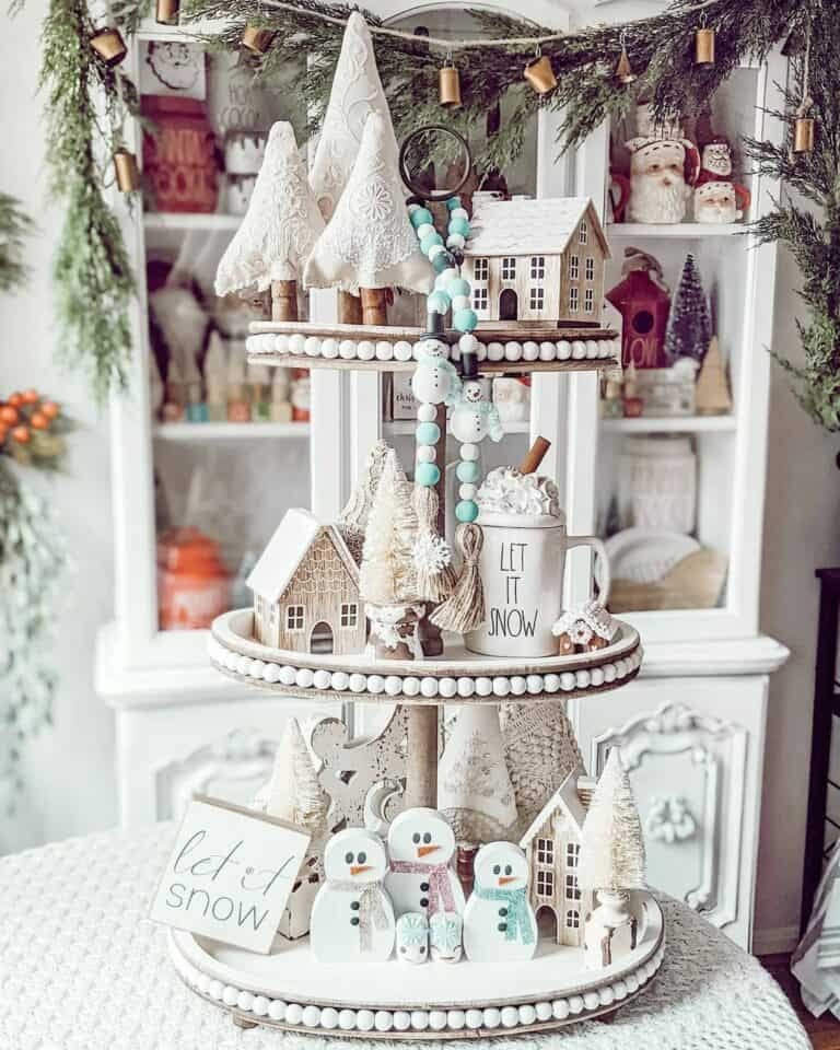 White Snowman Display