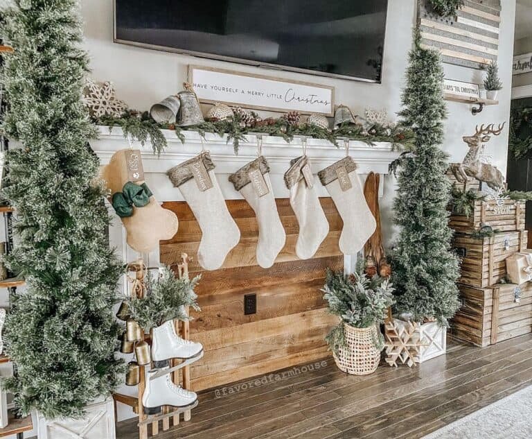 White Stocking Holders