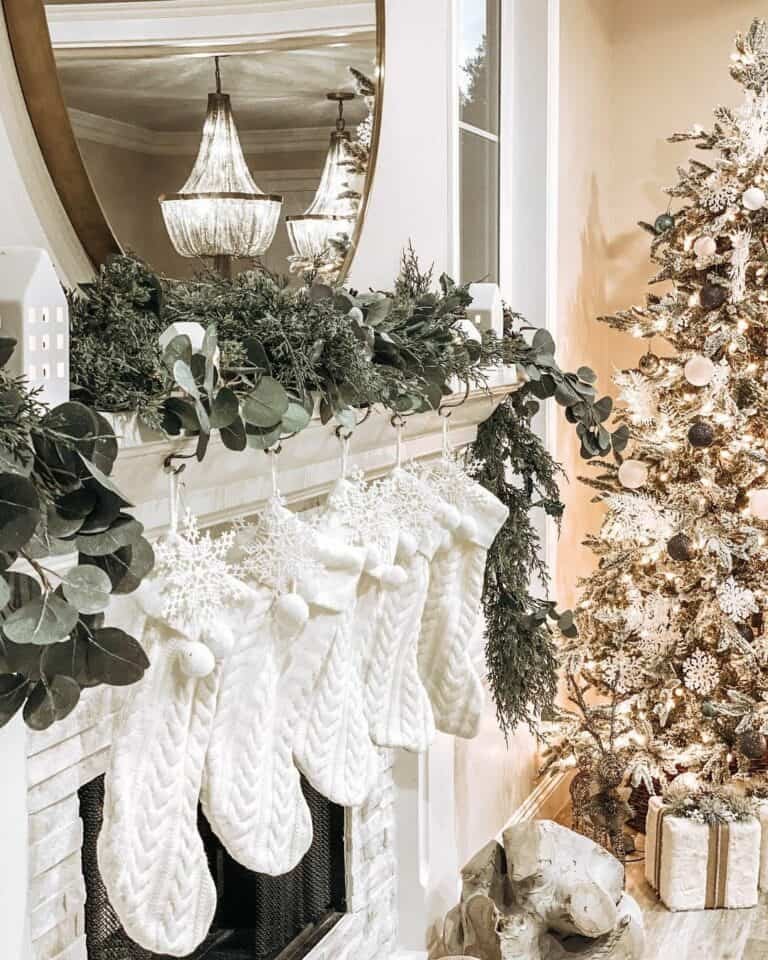 White Stocking Mantel