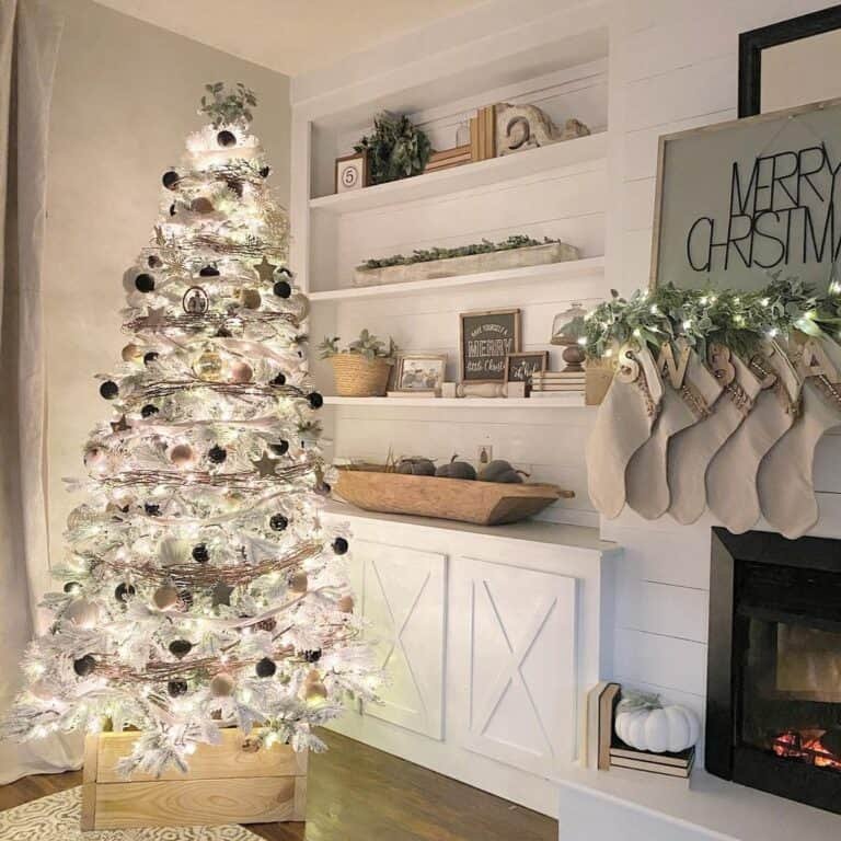 White Tree Wooden Box