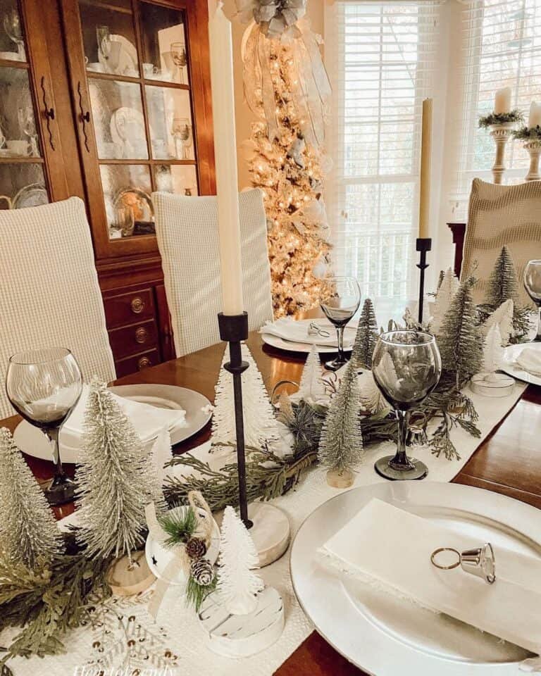 White Winter Table