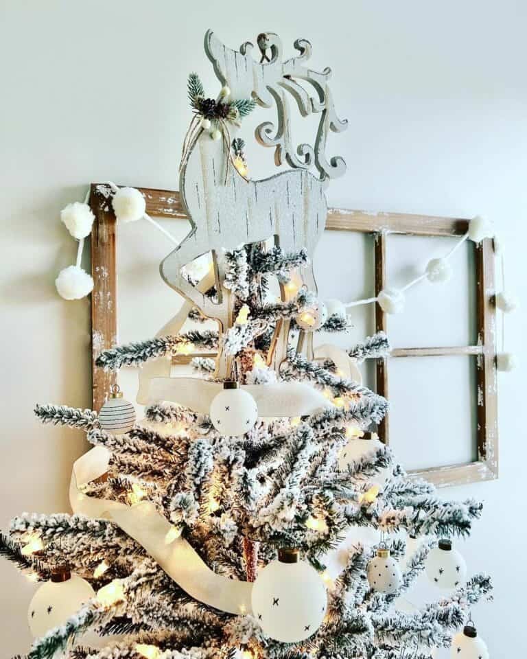 White Wooden Reindeer