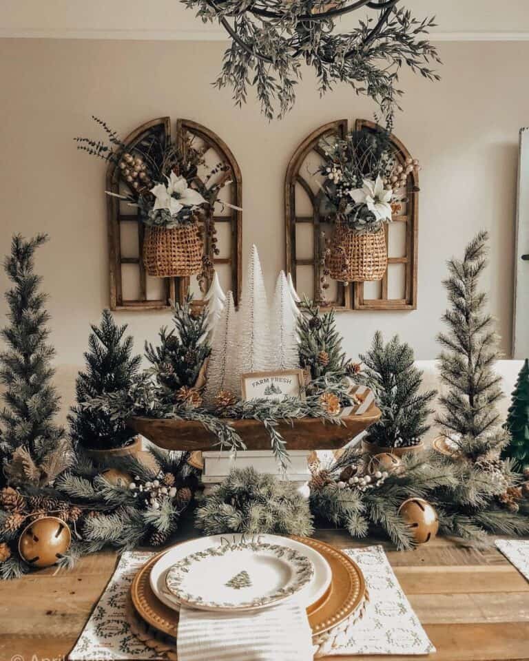 Wicker Basket Centerpieces