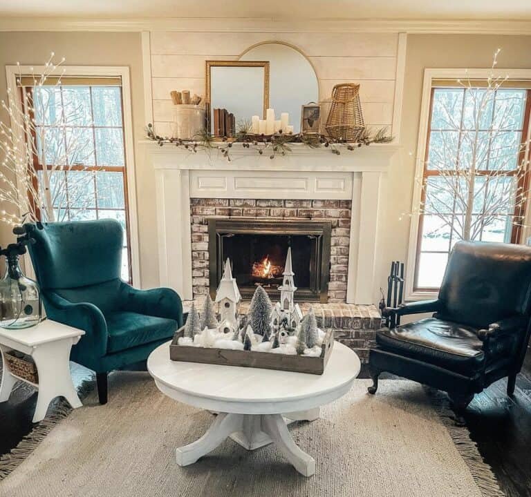 Winter Mantle Decor