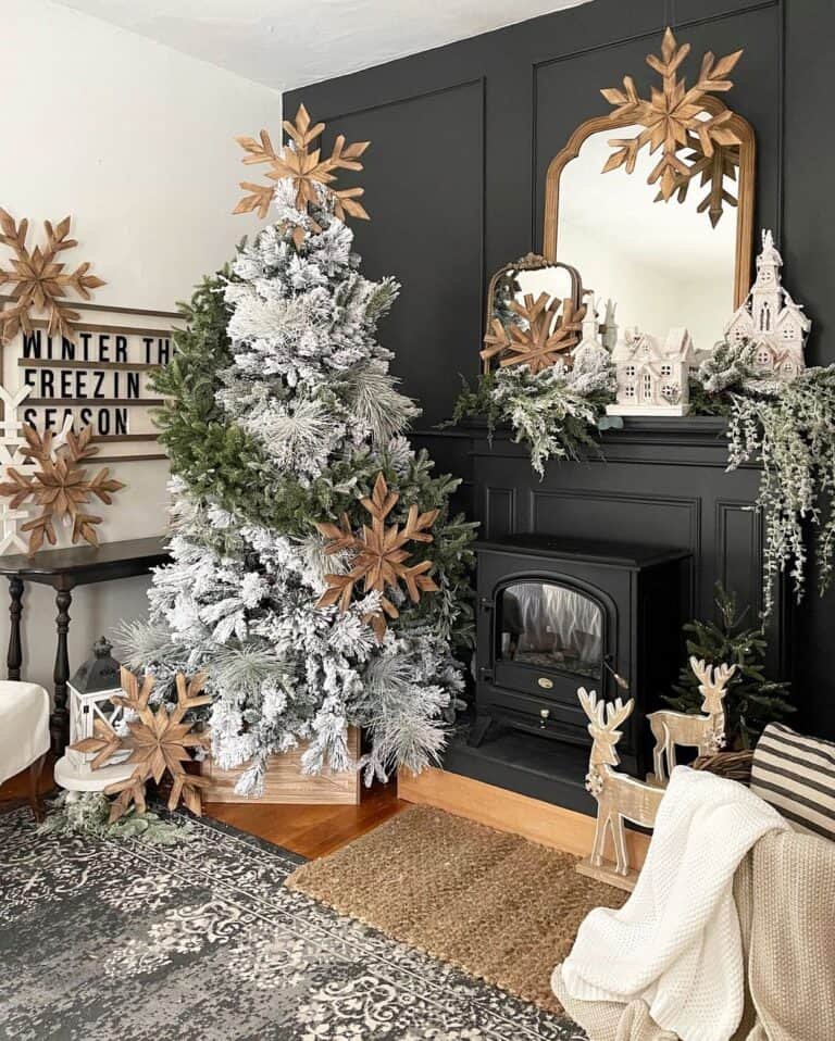 Wood Snowflake Ornaments